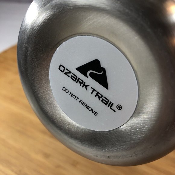 Ozark Trail Large Pilsner Silver Steel Tumbler w/ Lid Hot Cold 9" Tall - Picture 4 of 10